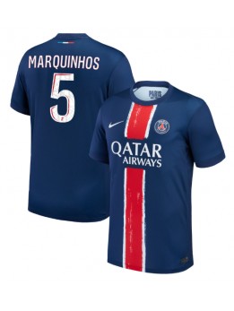 Muži Futbalové oblečenie Paris Saint-Germain Marquinhos #5 2024-25 Krátky Rukáv - Domáci